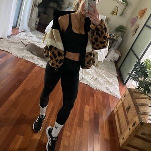 Leopard Faux fur jacket